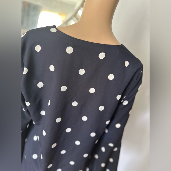 Banana Republic Polka Dot Long Sleeve Stylish Tops Size Medium - Picture 11 of 12